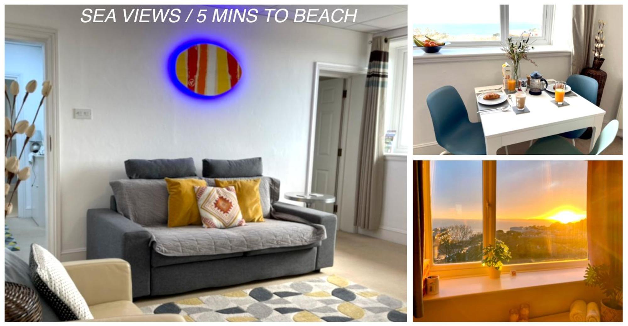 Sea View Family Stay By Beach Gym & Parking Bournemouth Luaran gambar